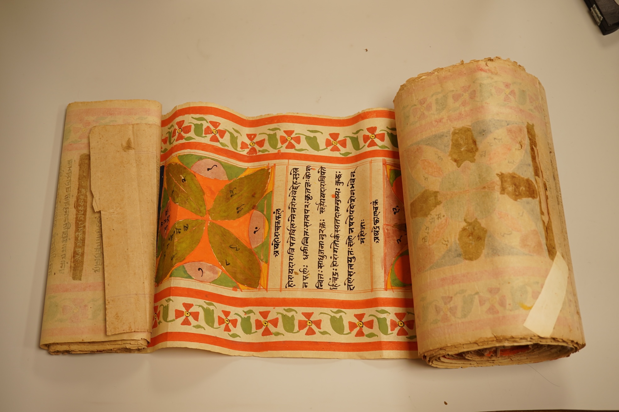 A collection of 18th/19th century Sanskrit and Hindi scroll documents